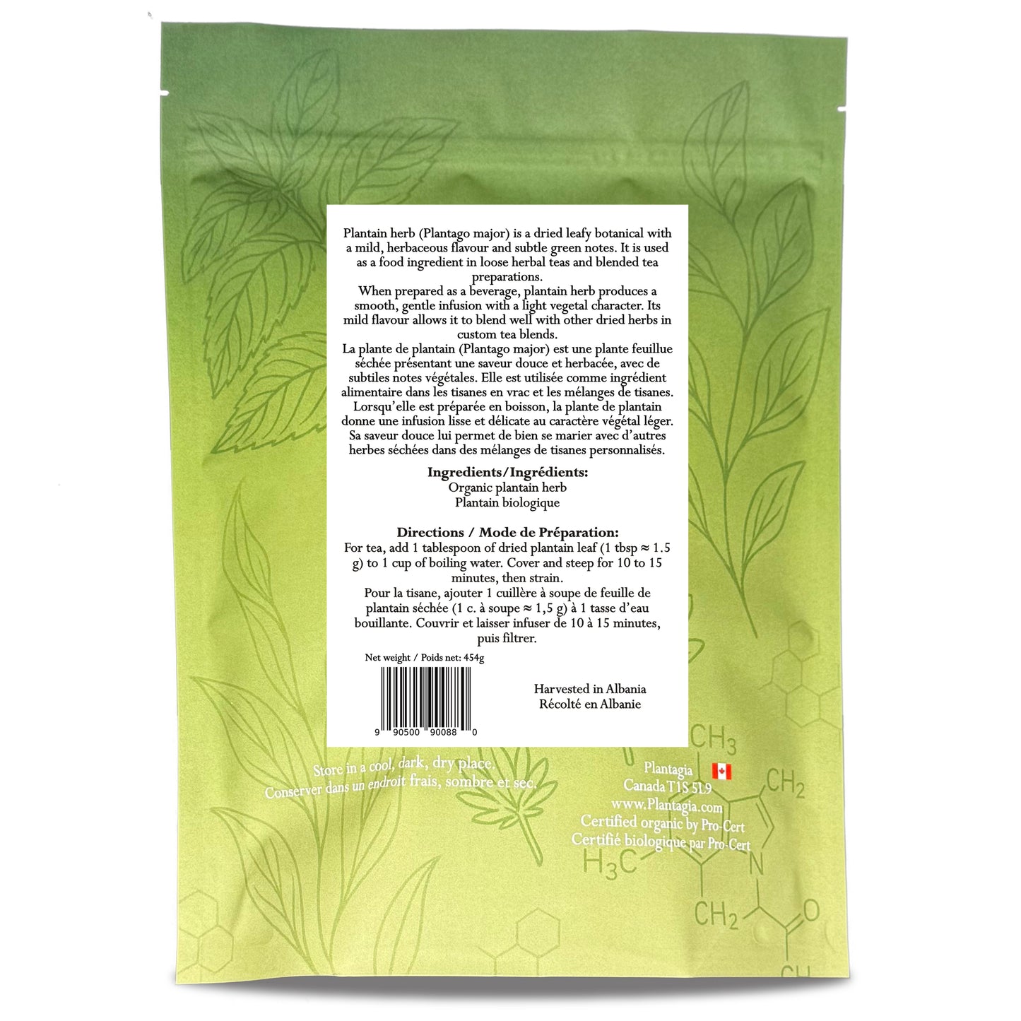 Organic Plantain Herb Cut (Plantago Major)