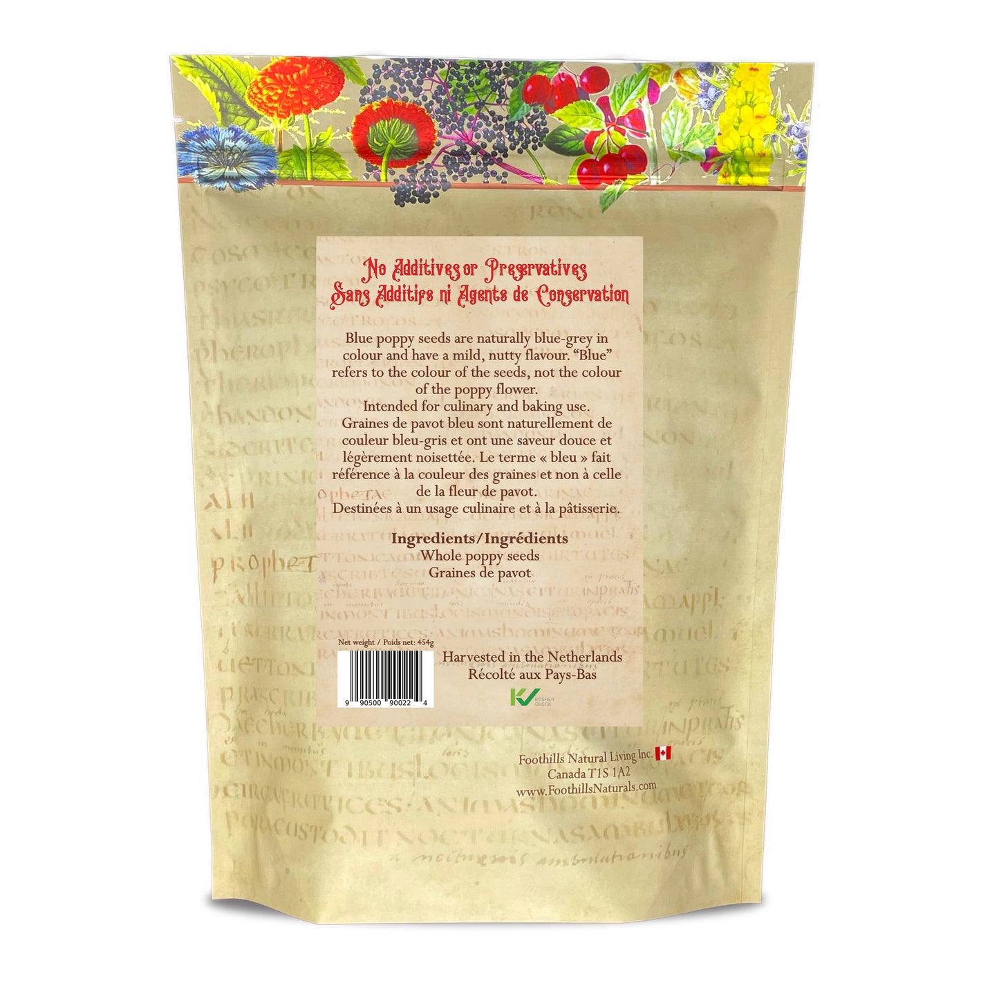 Blue Poppy Seeds Whole (Papaver somniferum) – Conventional – Premium Seeds for Baking & Recipes