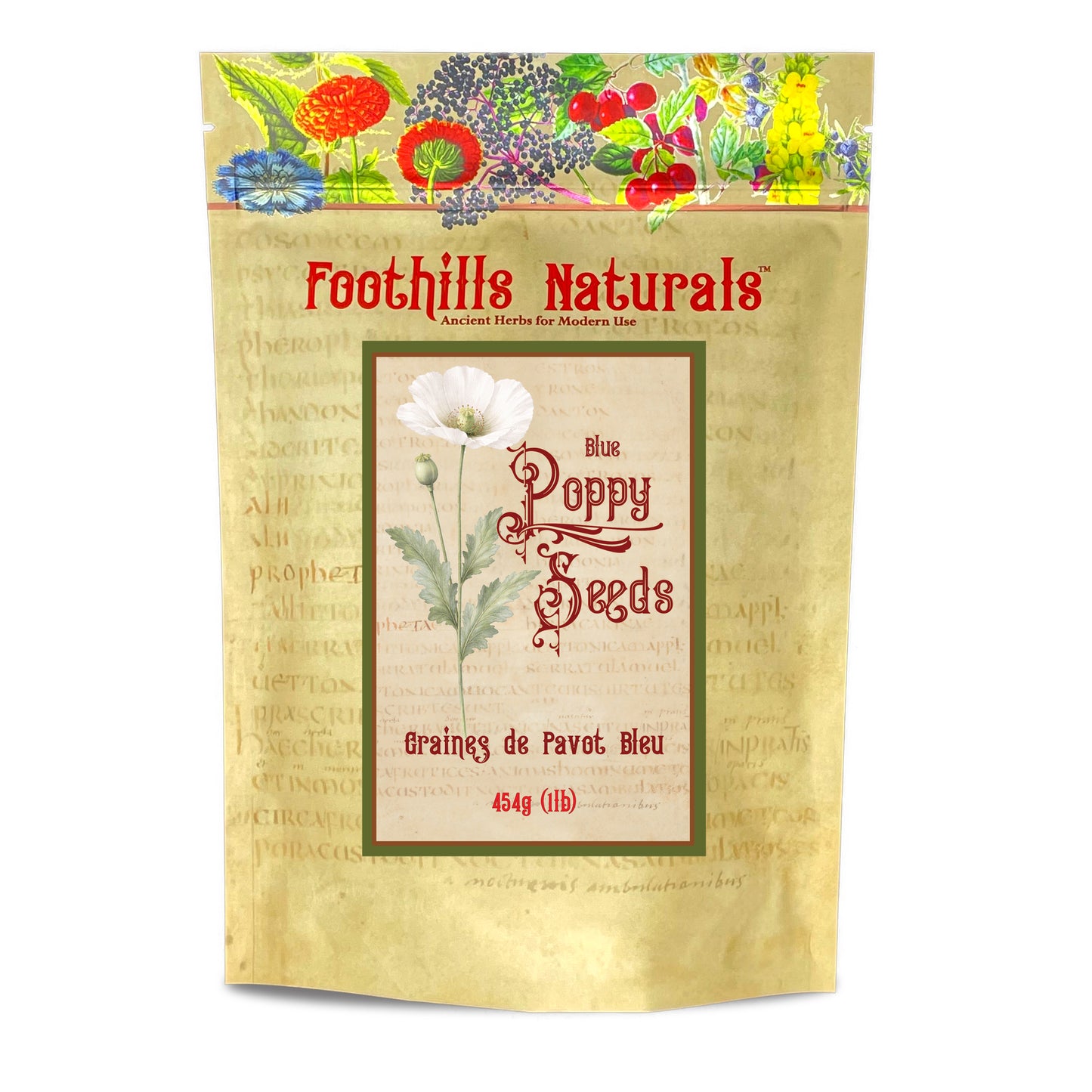 Blue Poppy Seeds Whole (Papaver somniferum) – Conventional – Premium Seeds for Baking & Recipes