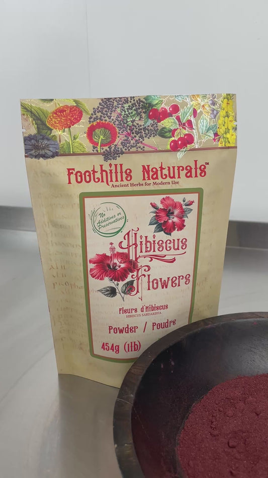 Hibiscus Powder (Hibiscus sabdariffa) – Finely Ground Flower Powder for Beverages, Smoothies & Recipes