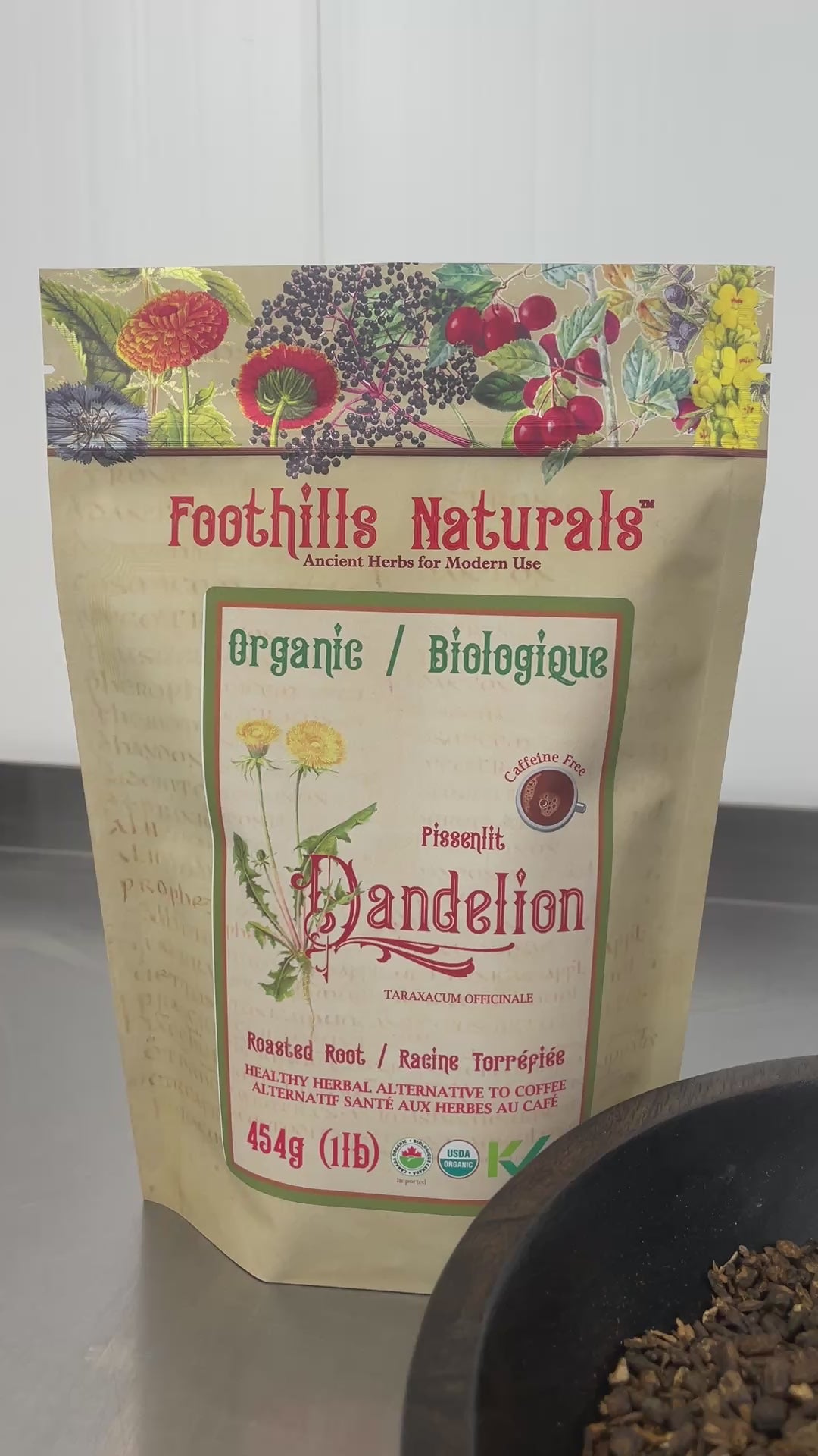 Dandelion Root Roasted, Organic