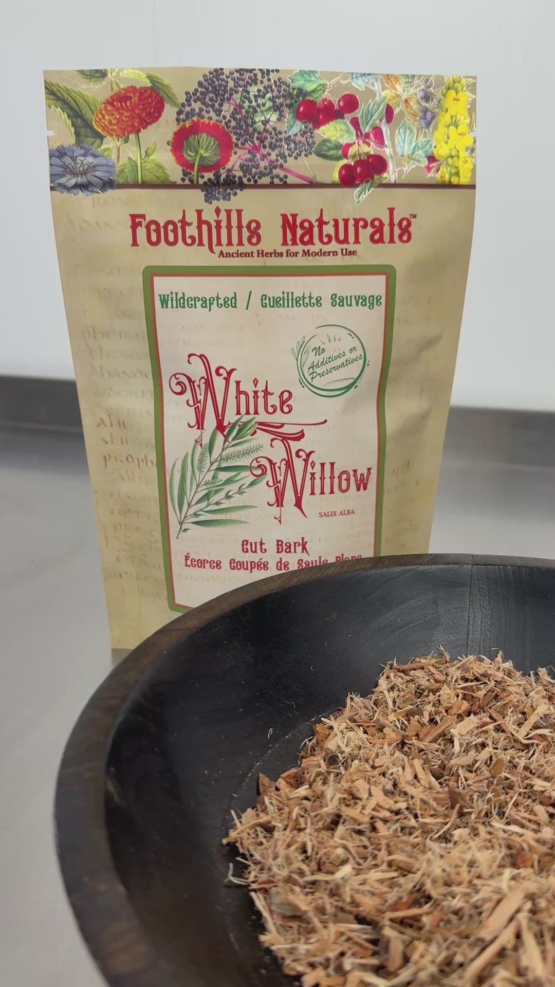 White Willow Bark, Cut, Wildcrafted