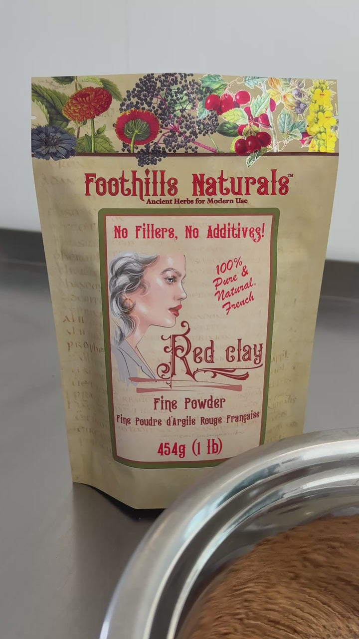 French Red Clay Powder - Skin Cleanser and Purifier
