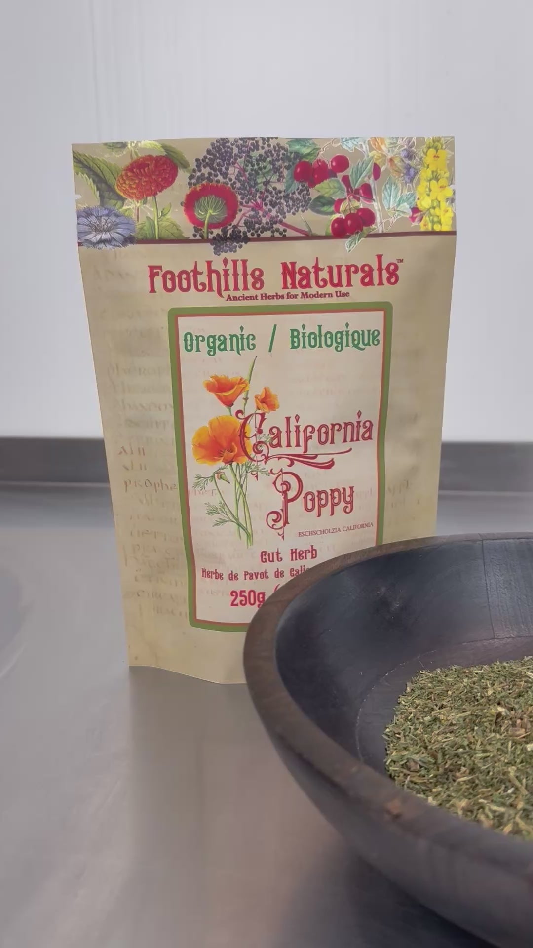 California Poppy, Cut Herb Organic