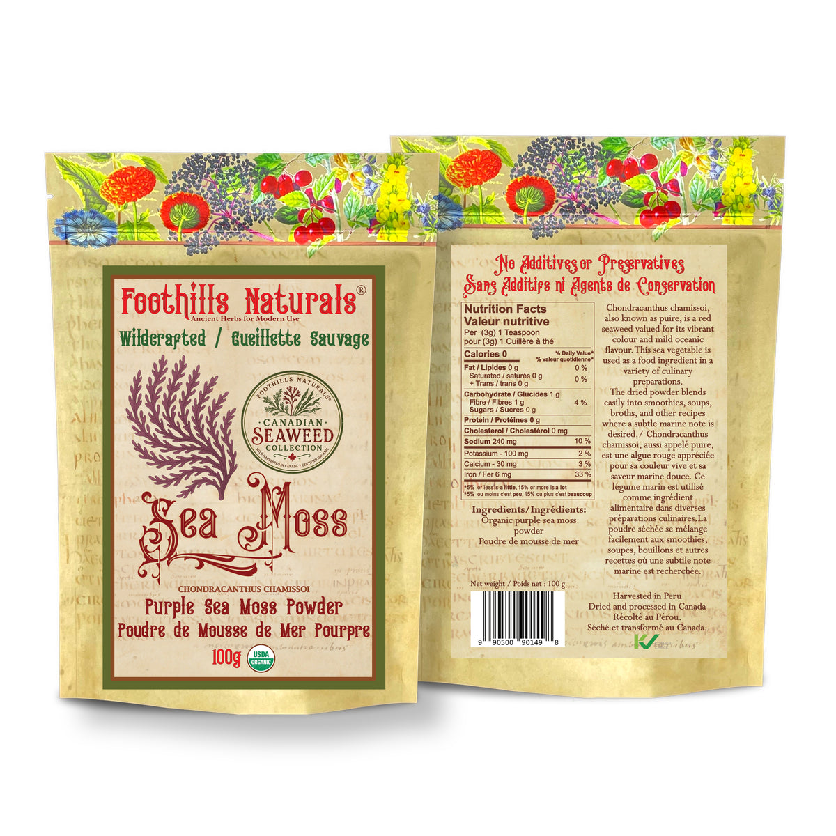 Organic Canadian Seaweeds - Kelp, Irish Moss, Purple Sea Moss, Oarweed, Dulse, Bladderwrack