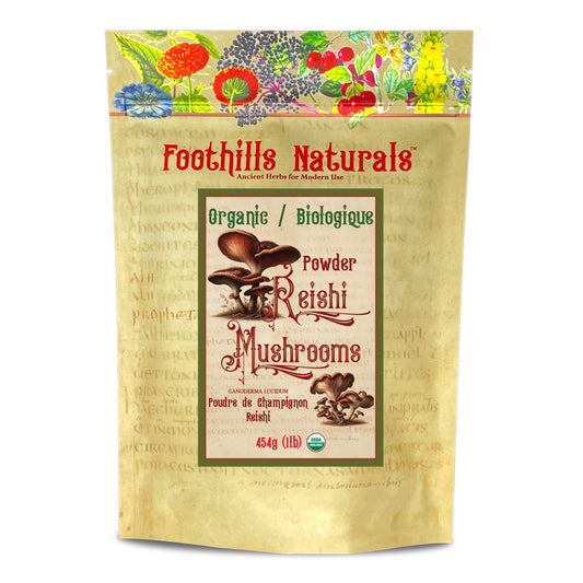 Organic Reishi Mushroom Powder (Ganoderma lucidum) – Finely Ground Mushroom Powder for Beverages & Recipes