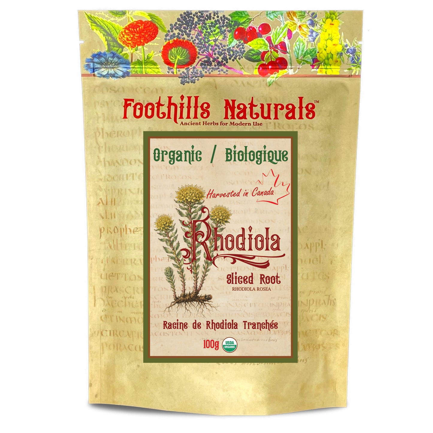 Organic Rhodiola Root – Sliced (Rhodiola rosea)