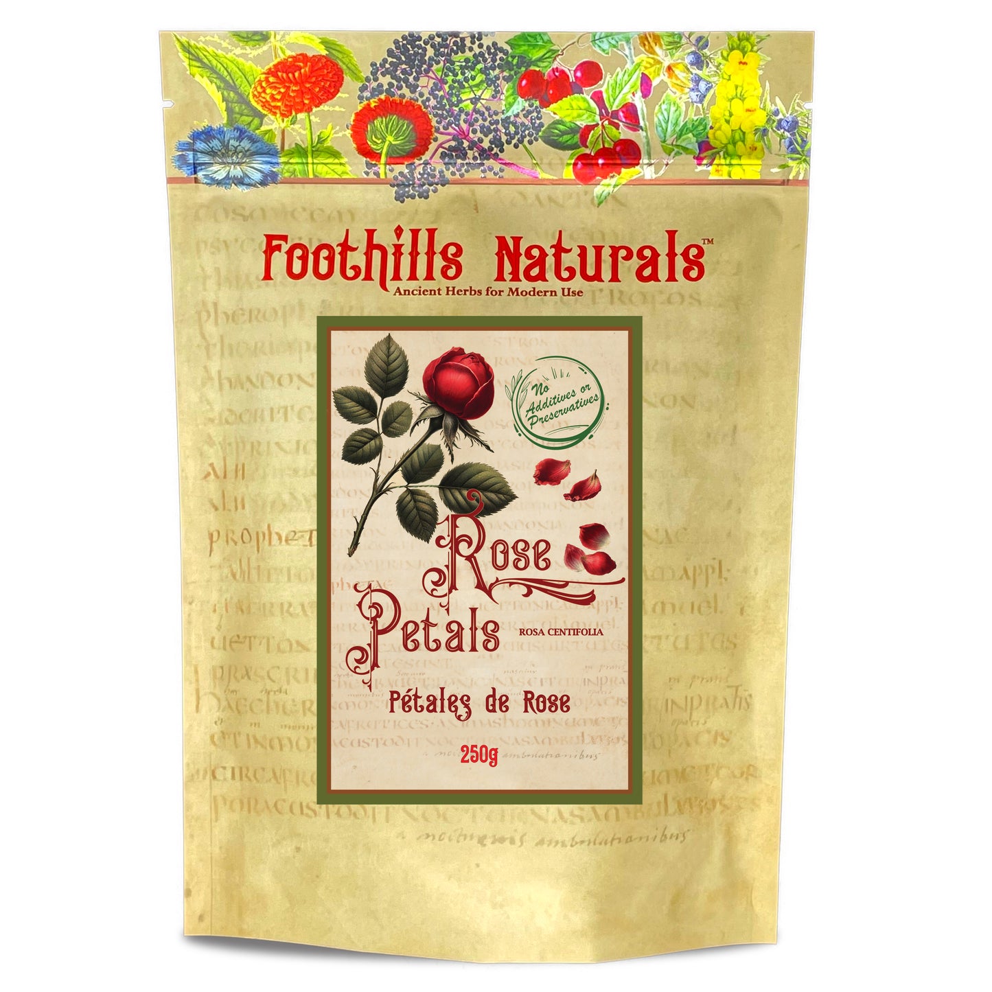 Red Rose Petals (Rosa centifolia) No Buds – Dried Petals for Tea, Culinary & Decorative Use