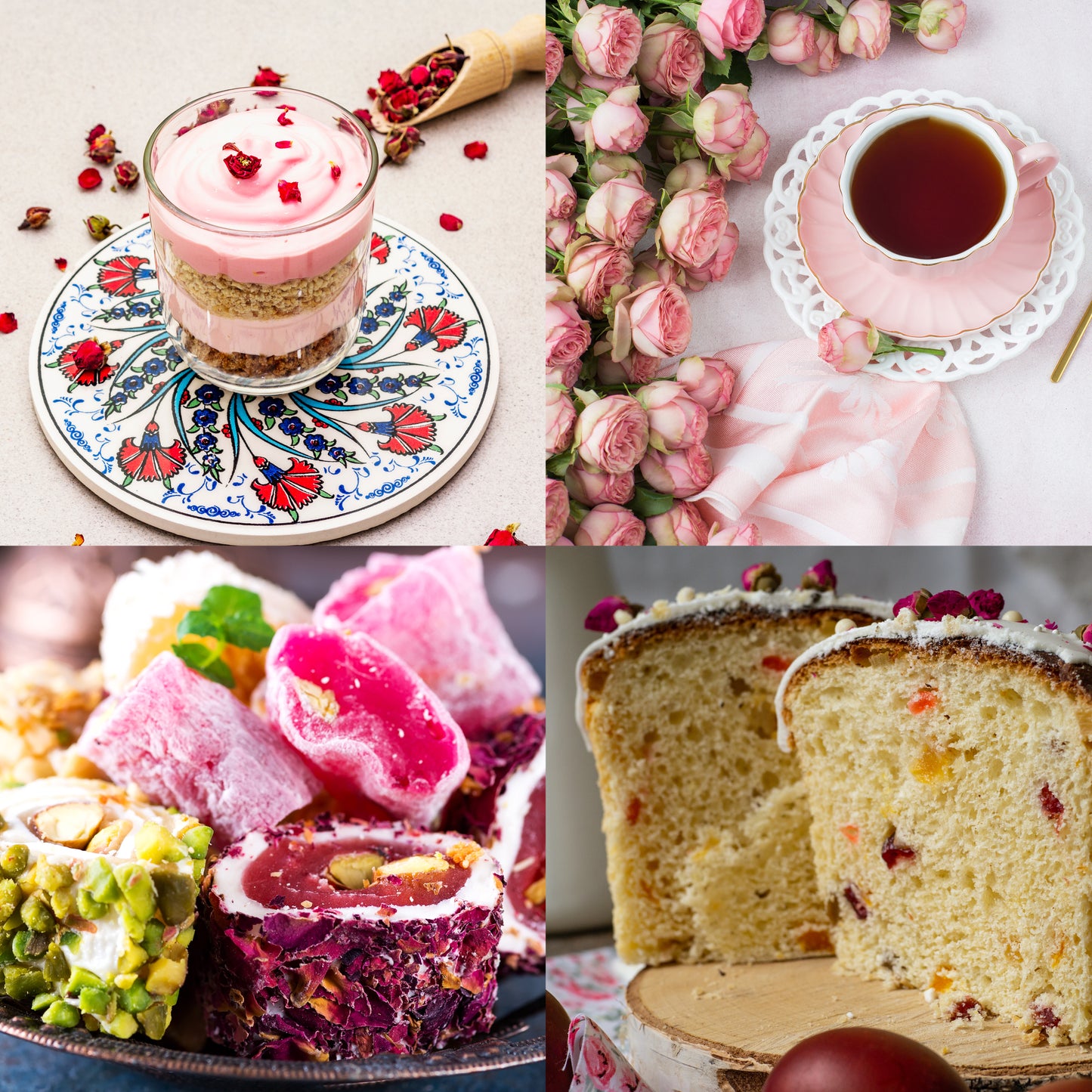 Red Rose Petals (Rosa centifolia) No Buds – Dried Petals for Tea, Culinary & Decorative Use