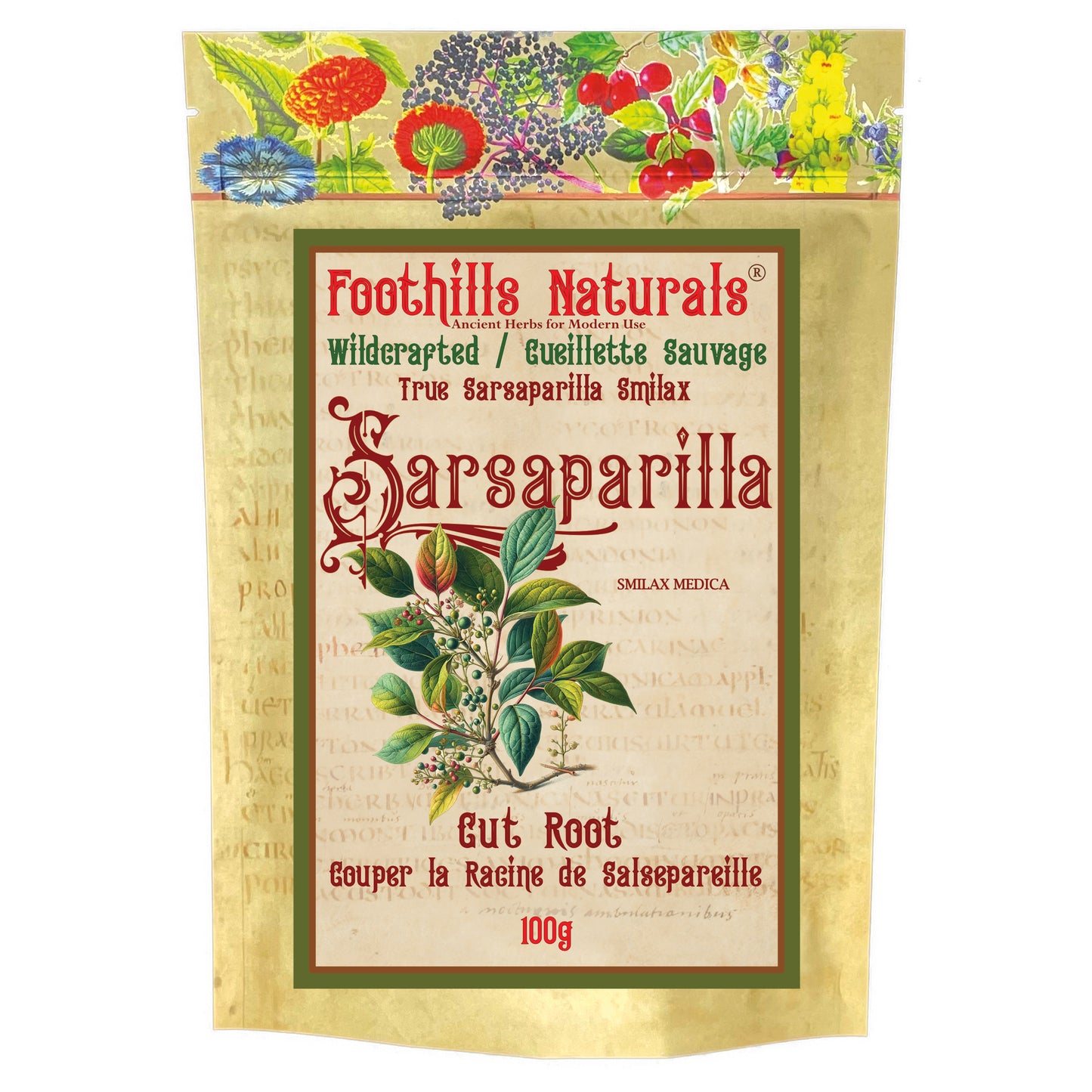 Sarsaparilla Root Cut (Smilax aristolochiifolia) – Wildcrafted – Dried Root for Tea & Decoction