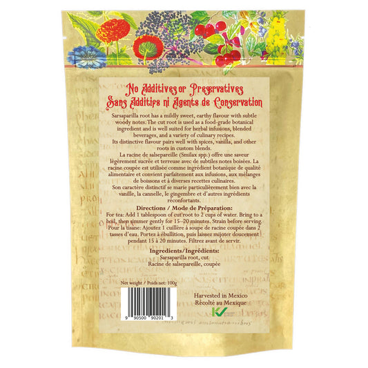 Sarsaparilla Root Cut (Smilax aristolochiifolia) – Wildcrafted – Dried Root for Tea & Decoction