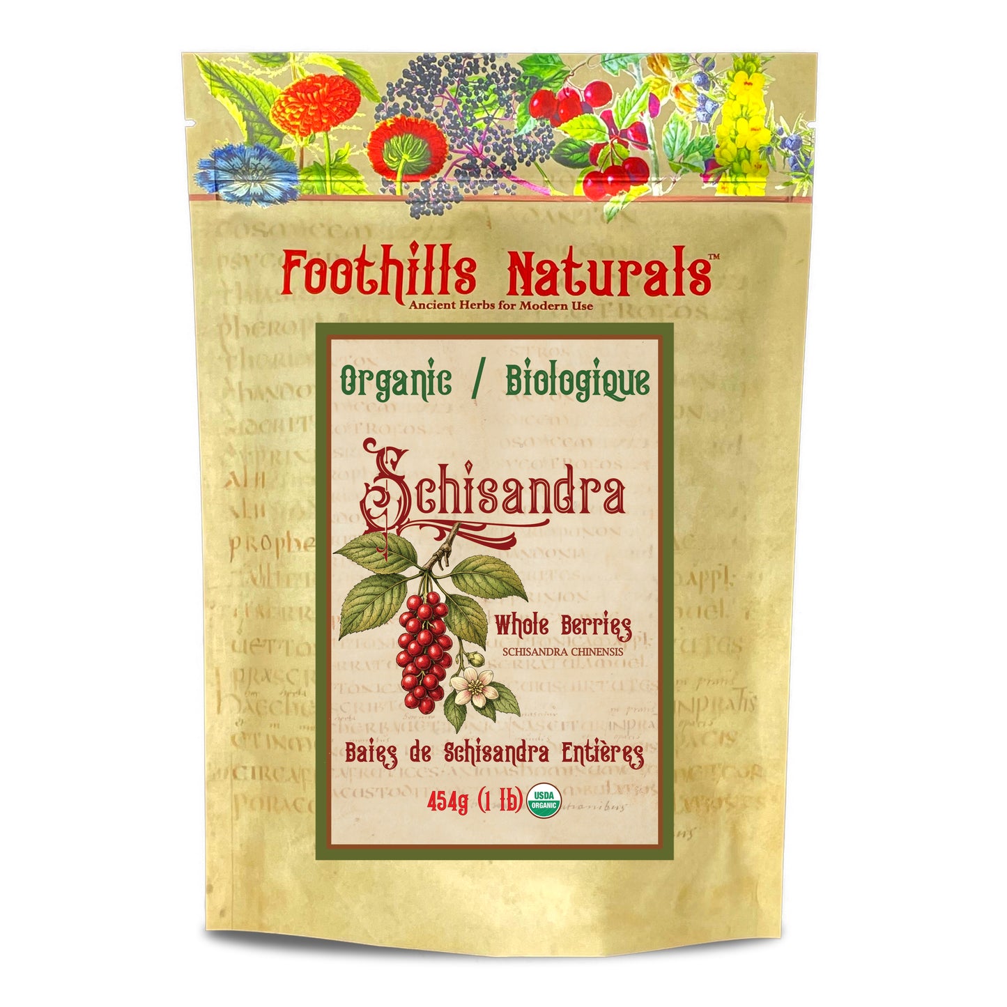 Organic Whole Schisandra Berries (Schisandra chinensis) – Dried Berries for Tea, Infusions & Recipes