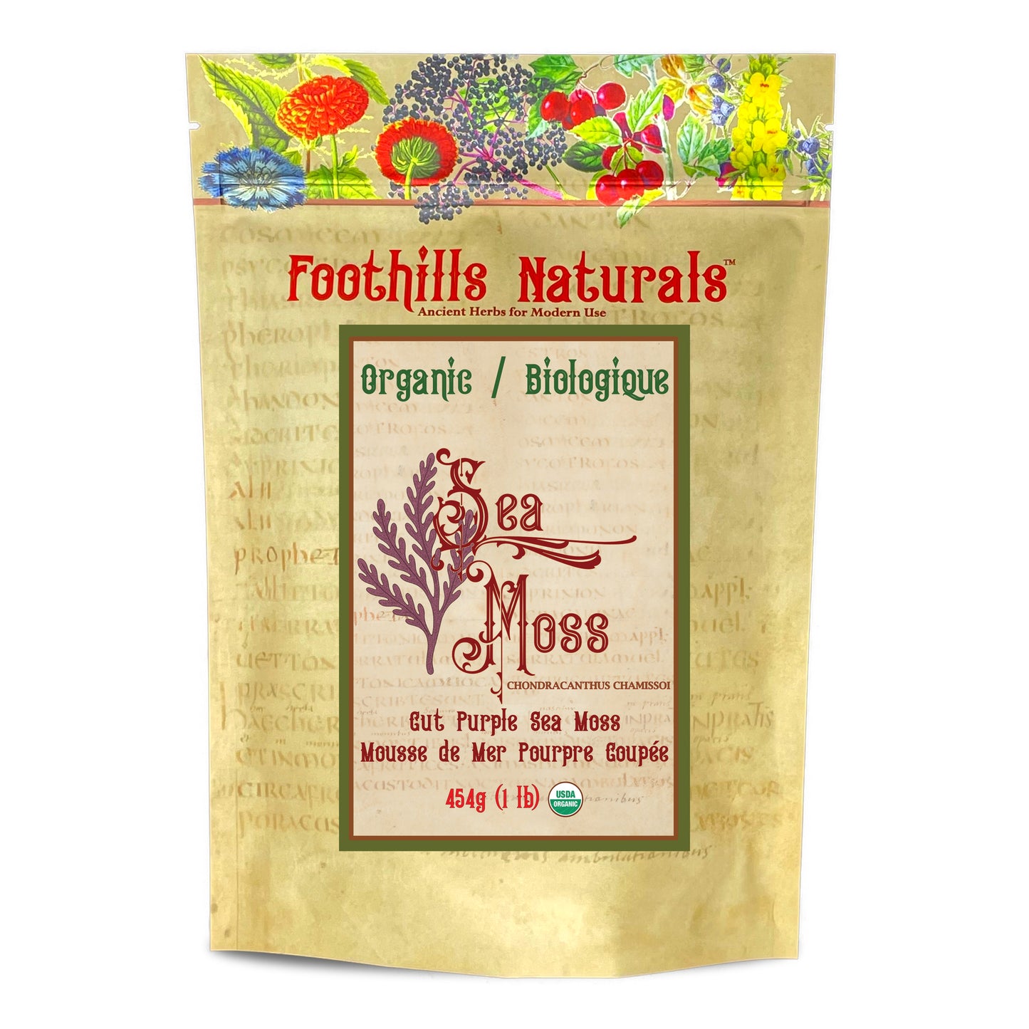 Organic Purple Sea Moss Cut Peruvian Puire ( Chondracanthus chamissoi)