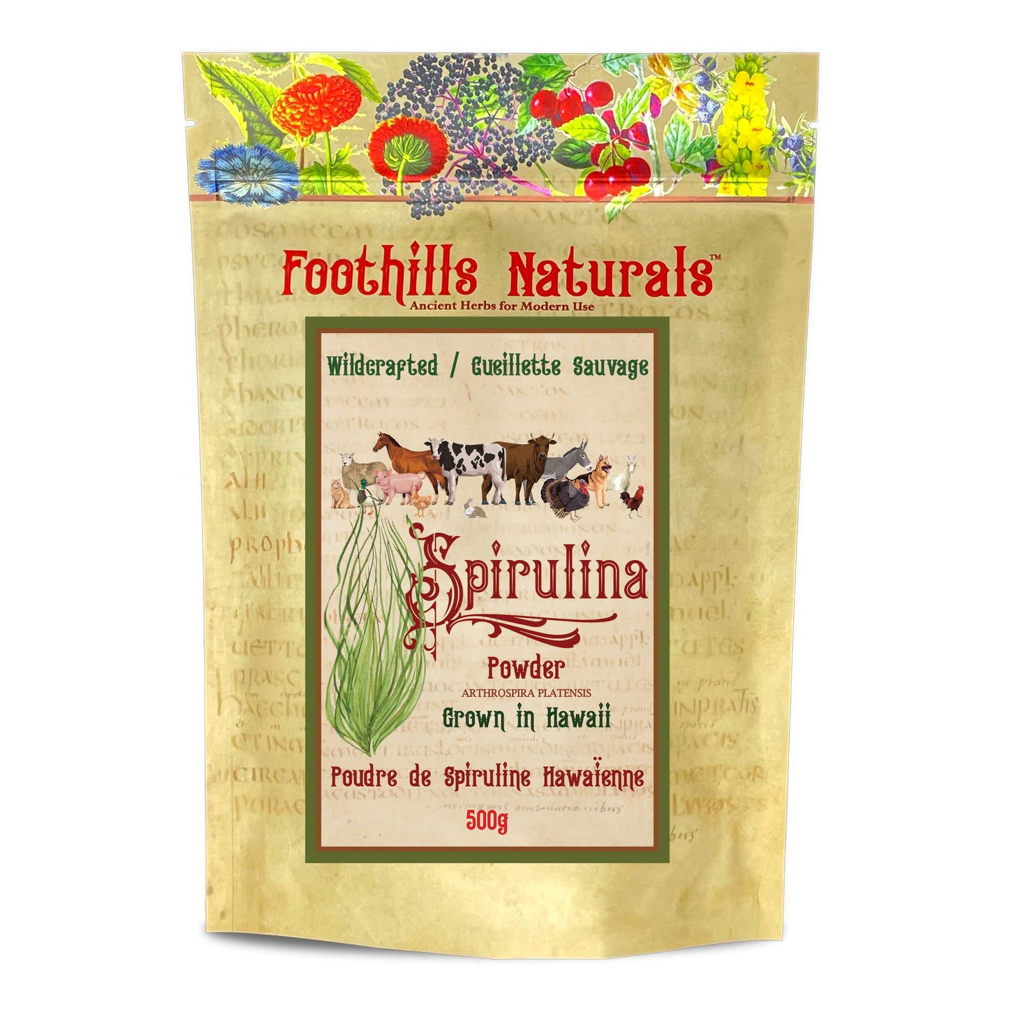 Wildcrafted Spirulina Powder for Cats, Dogs, Horses, Poultry, Livestock and Fish (ARTHROSPIRA PLATENSIS)