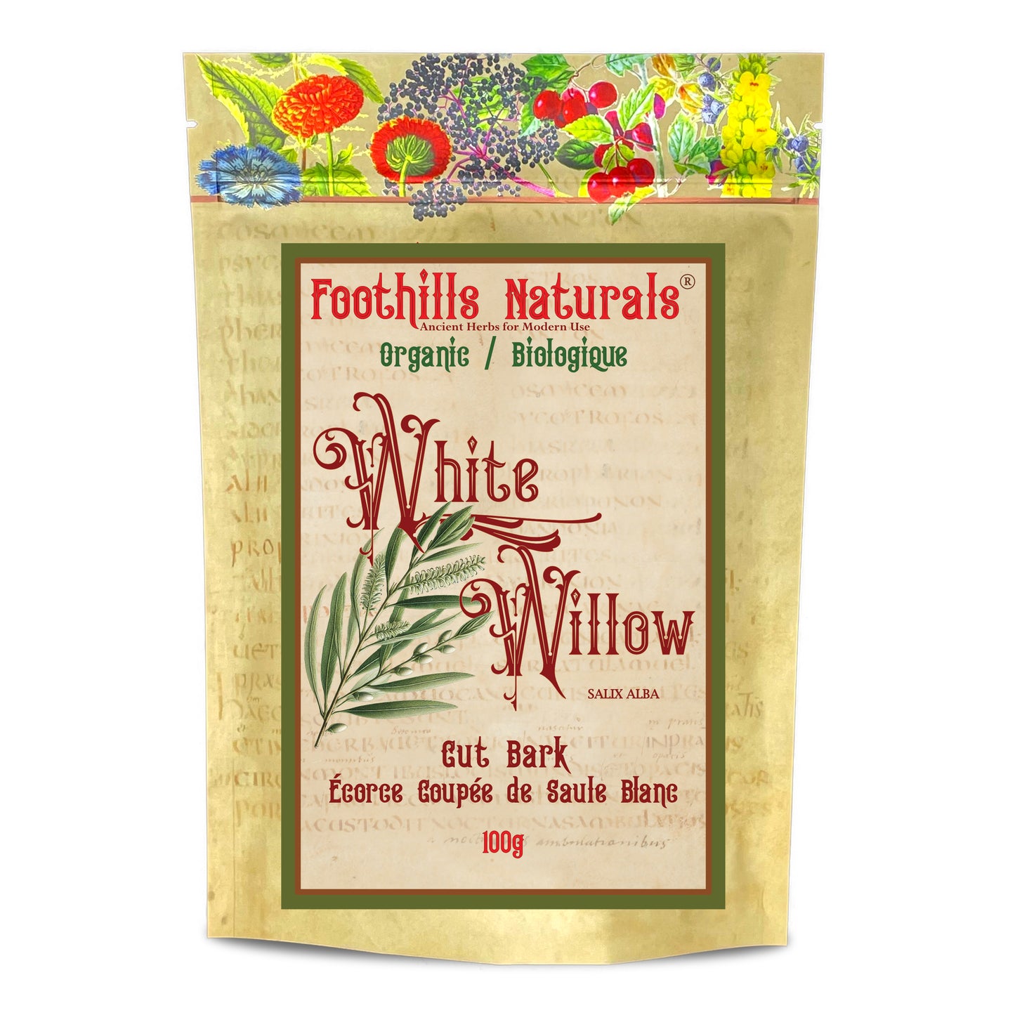 White Willow Bark, Cut, Wildcrafted