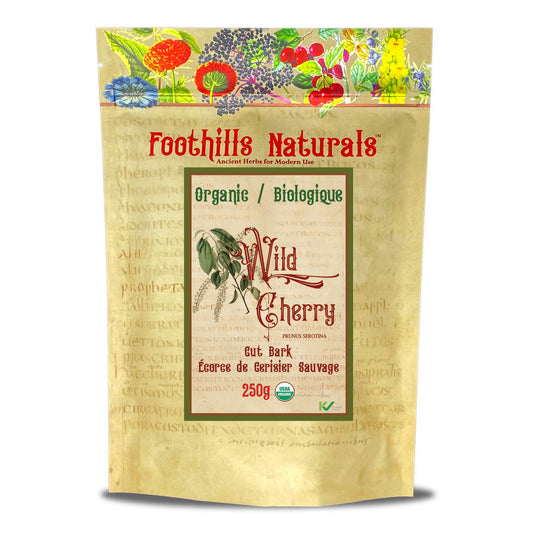Organic Wild Cherry Bark Cut – 250g – Botanical Ingredient for Tea & Preparations