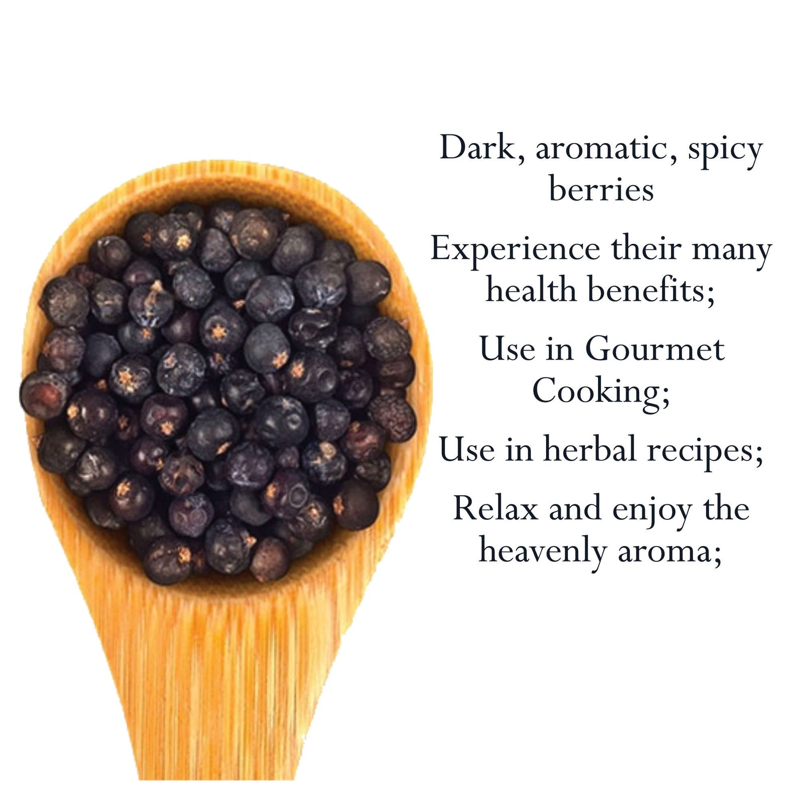 Organic Juniper Berry Whole - 1 Pound (454g) Spicy, Aromatic, Gourmet, Premium Quality for Cooking and Herbal Recipes | Foothills Naturals Canada | Ancient Herbs for Modern Use