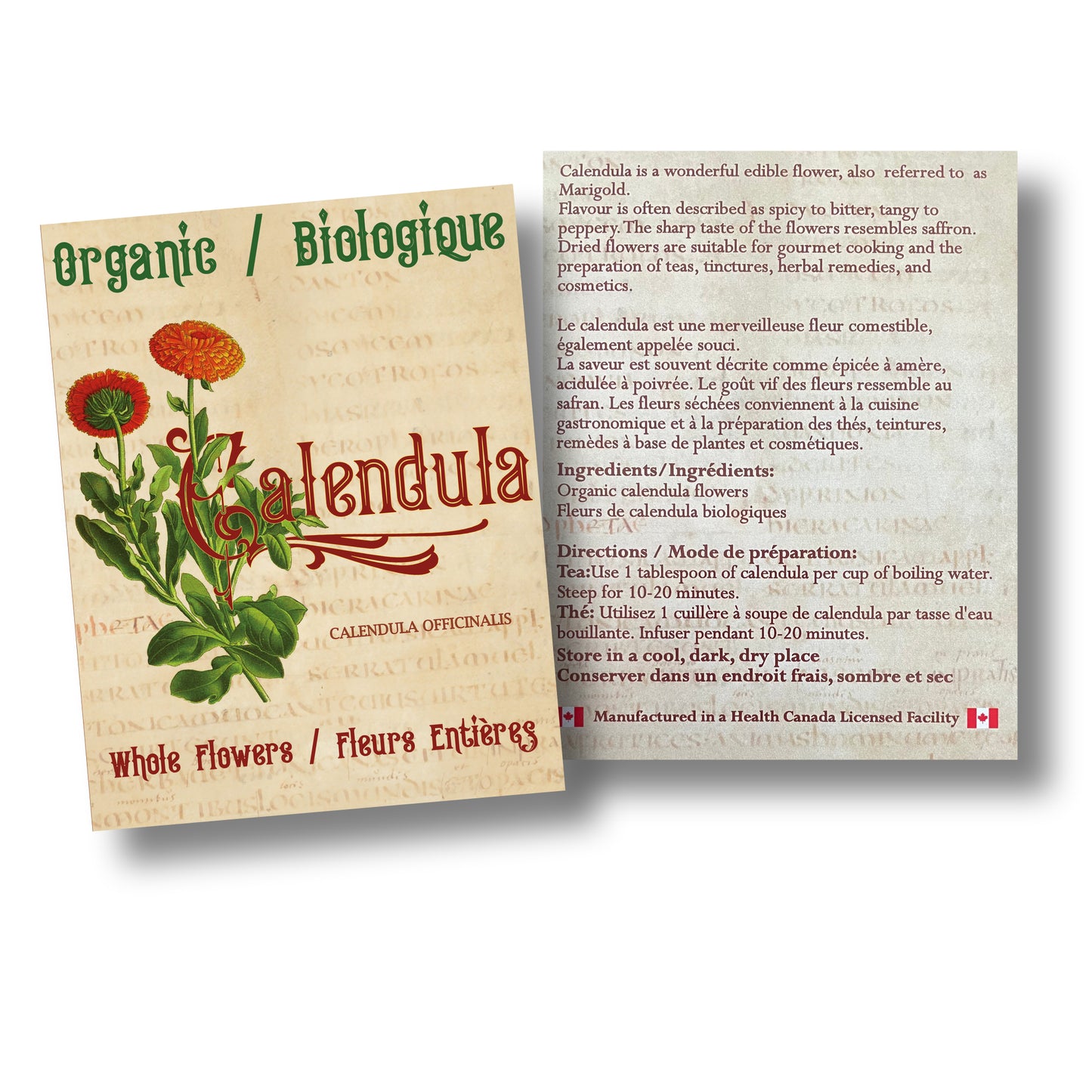 Organic Calendula Whole Flowers (Calendula officinalis)