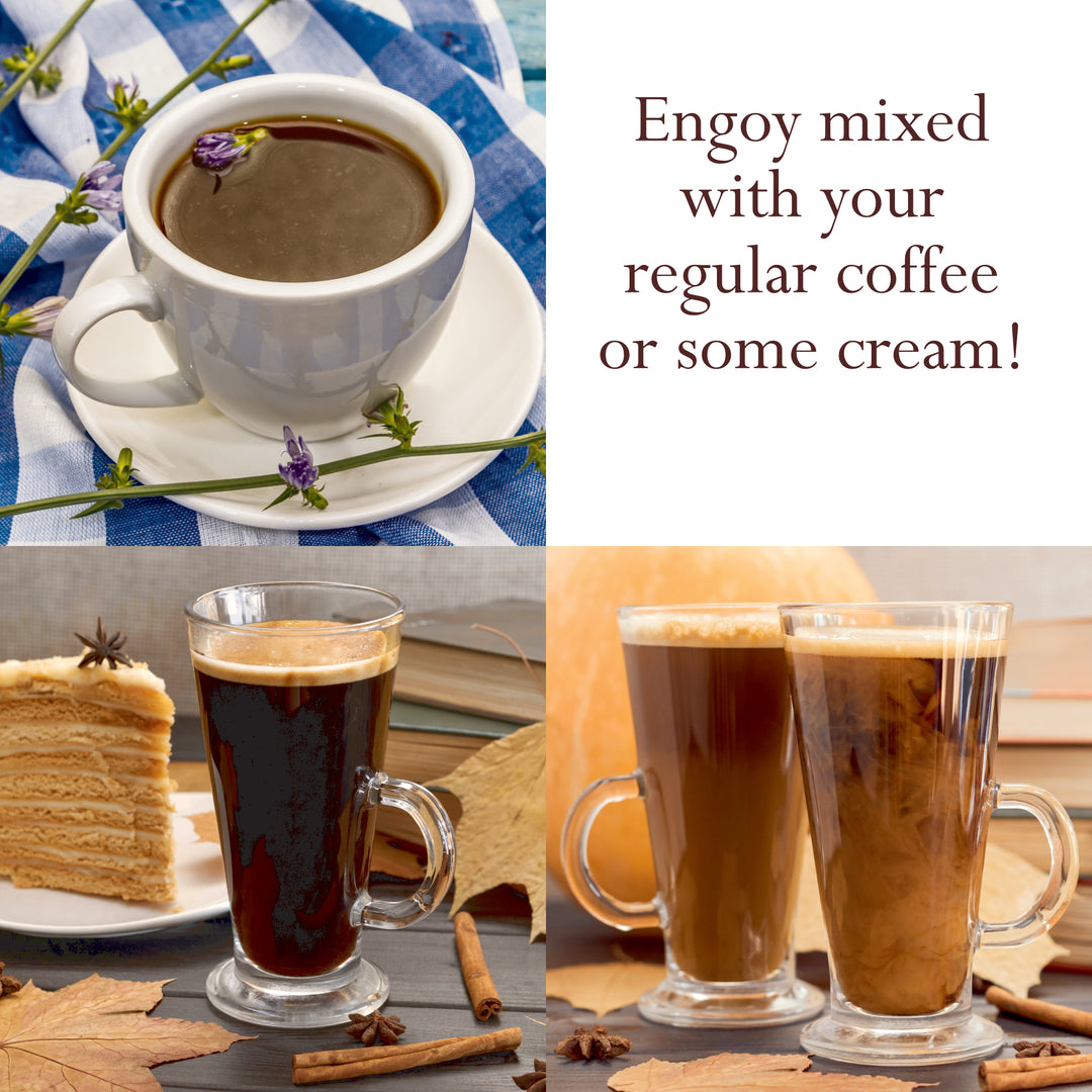 Chicory Roasted Granules Organic – 1 Pound (454g), Natural Coffee Substitute, Caffeine-Free | Foothills Naturals Canada | Ancient Herbs for Modern Use