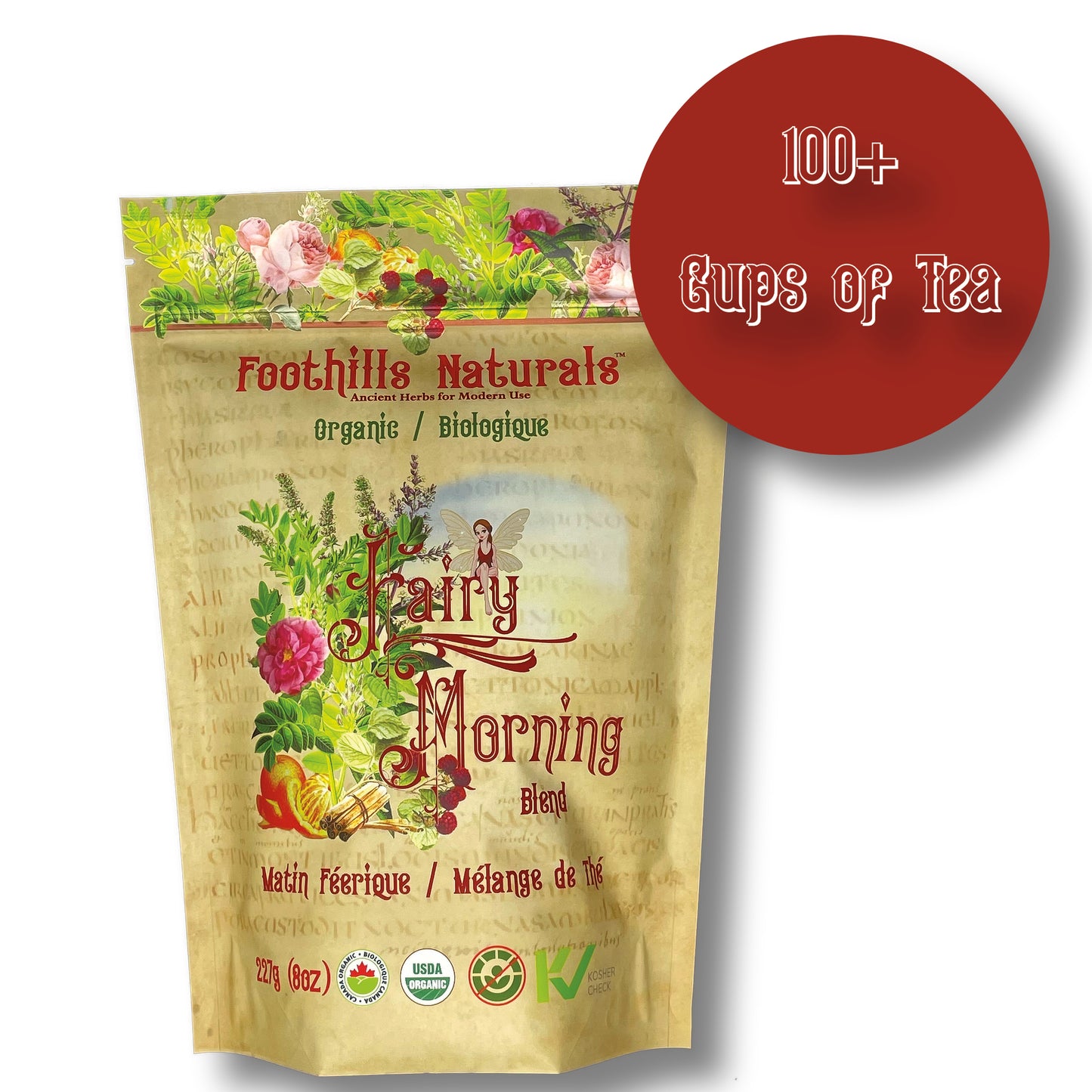 Fairy Morning Herbal Tea Blend – Organic – Licorice, Spearmint, Orange Peel, Rose & Cinnamon
