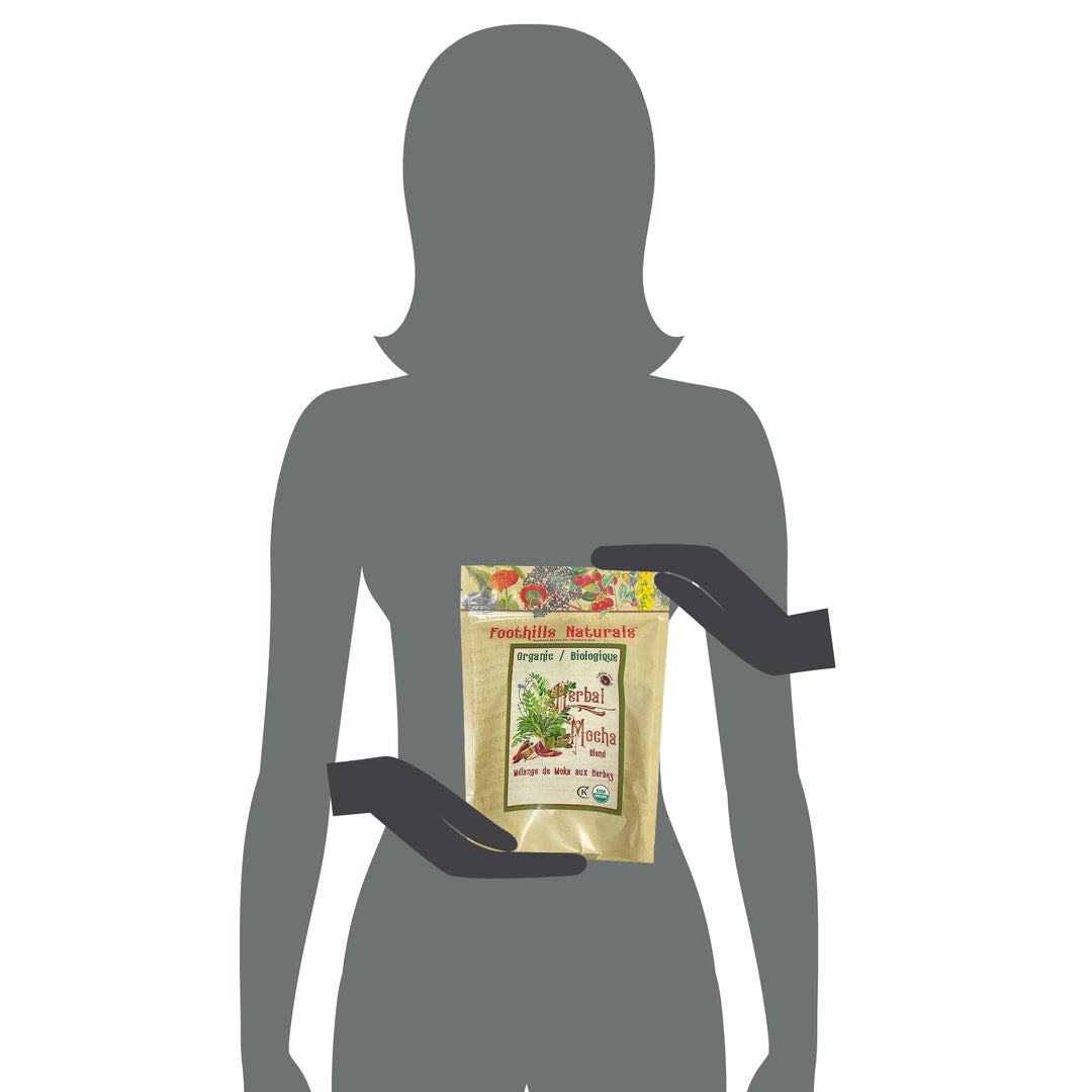 Herbal Mocha Organic - 1 Pound / 454g Caffeine-Free | Foothills Naturals Canada | Ancient Herbs for Modern Use