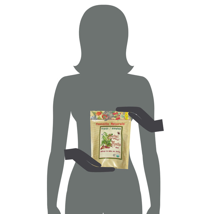 Herbal Mocha Organic - 1 Pound / 454g Caffeine-Free | Foothills Naturals Canada | Ancient Herbs for Modern Use