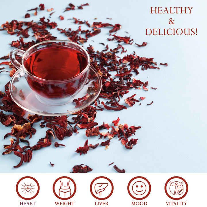 Hibiscus Tea Flowers Organic - Cut Flowers. Premium Quality