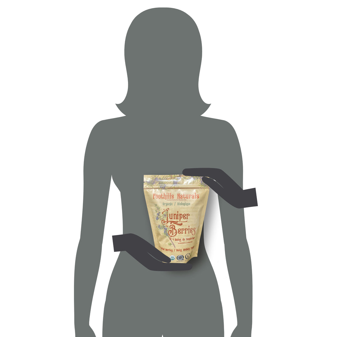 Organic Juniper Berry Whole - 1 Pound (454g) Spicy, Aromatic, Gourmet, Premium Quality for Cooking and Herbal Recipes | Foothills Naturals Canada | Ancient Herbs for Modern Use