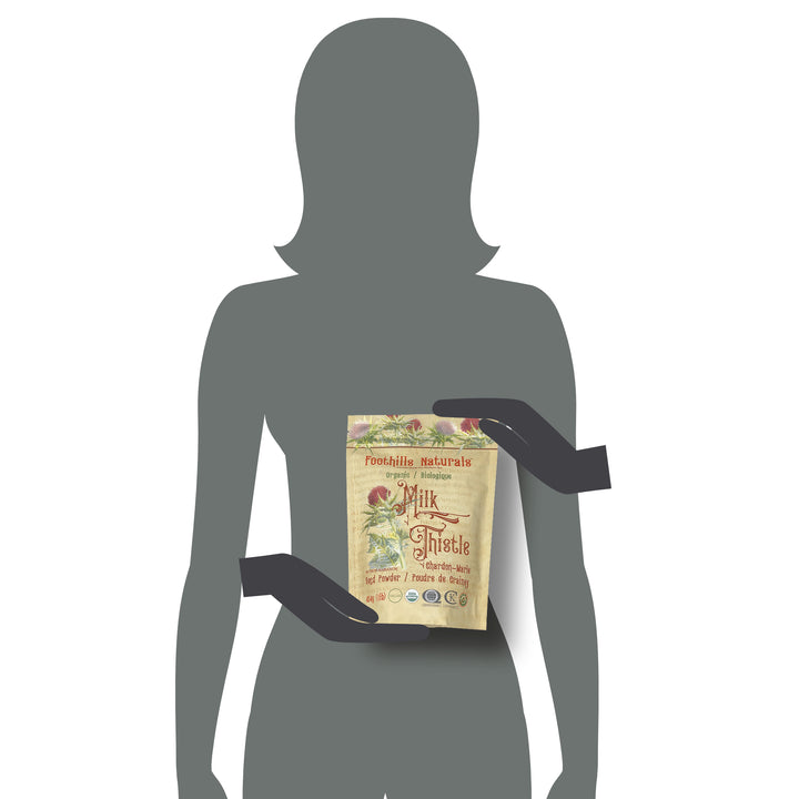 Milk Thistle Seed Powder Organic - 1 Pound (454g) Restorative Liver Support | Foothills Naturals Canada | Ancient Herbs for Modern Use